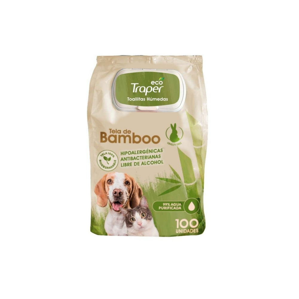 Toallitas Húmedas Eco Traper Bamboo 100un