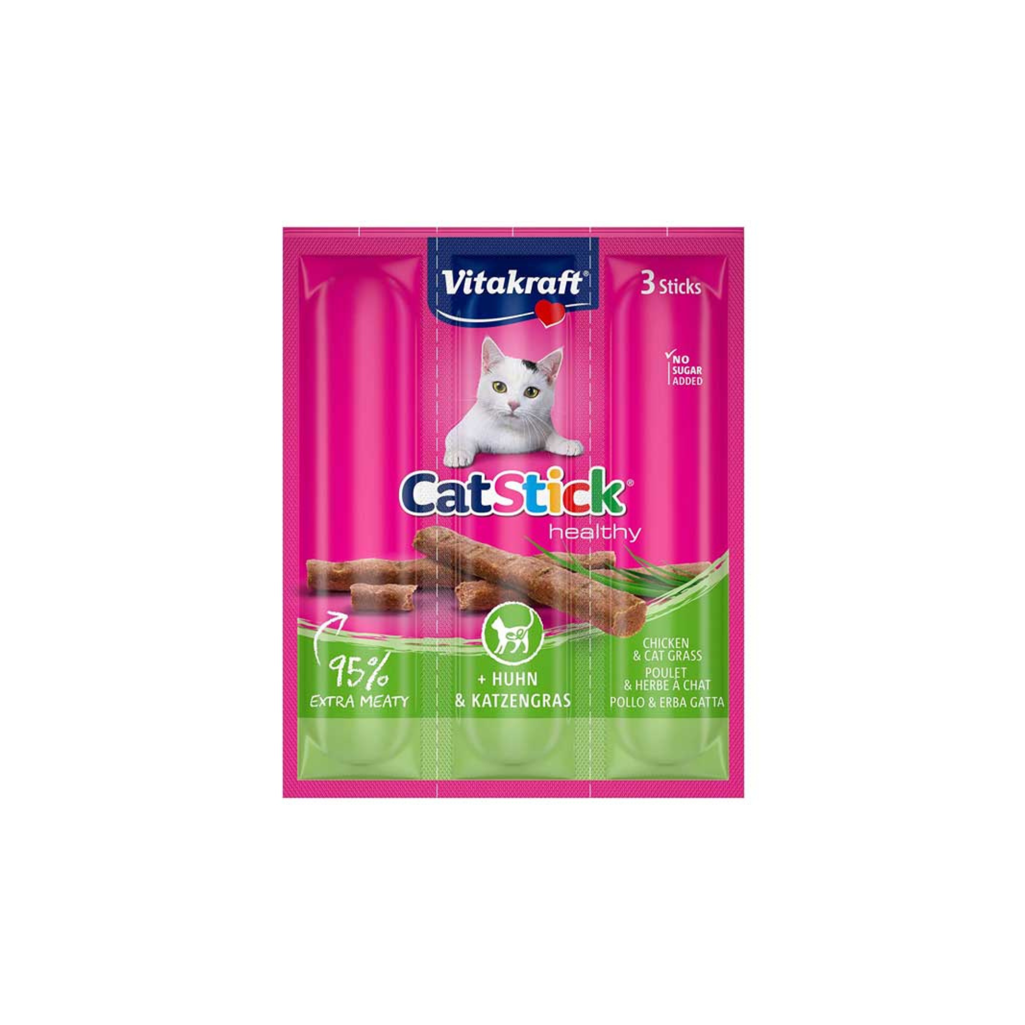 Vitakraft Cat Stick Classic Pollo y Hierba Gatera