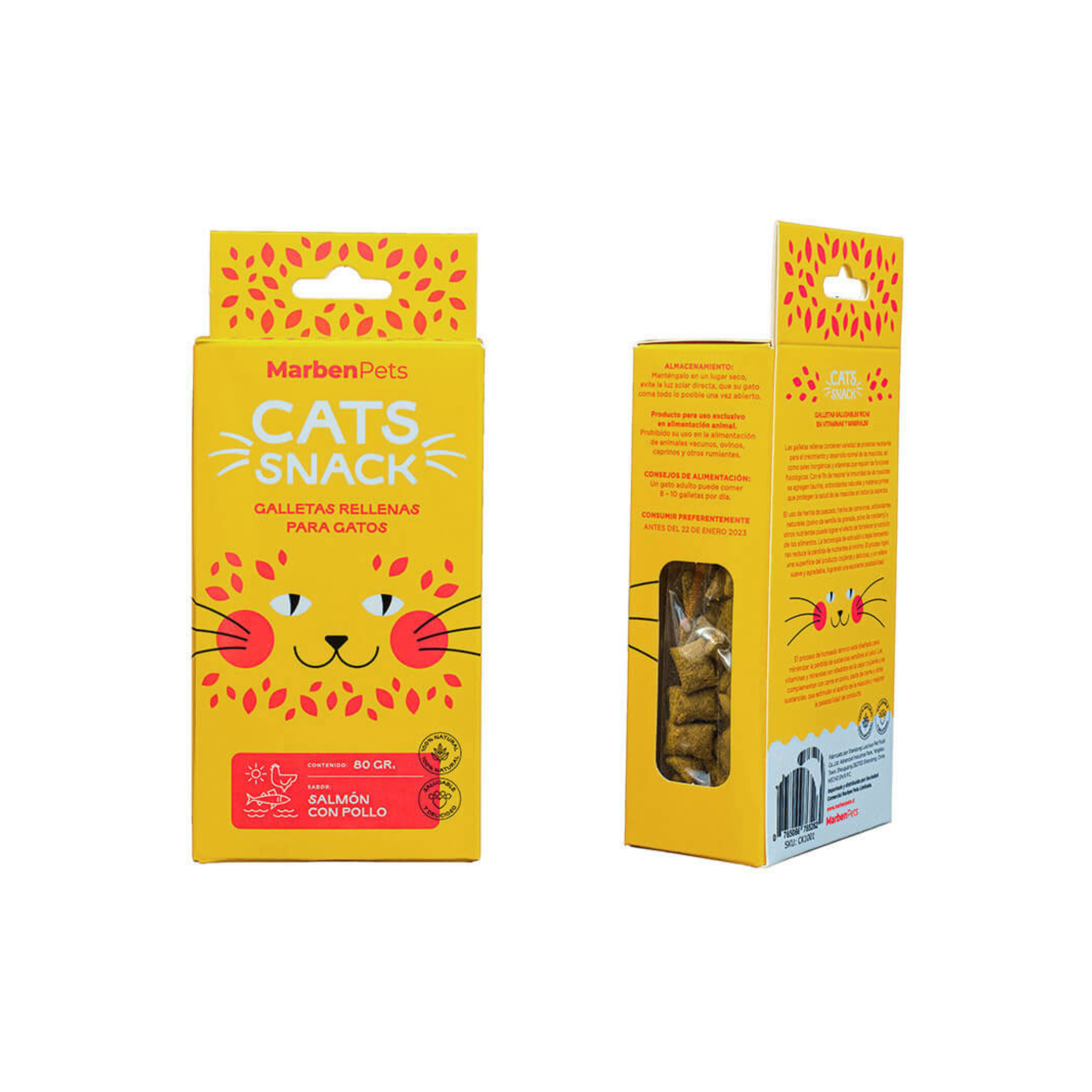 Cats Snack Galleta Rellena Salmón Pollo