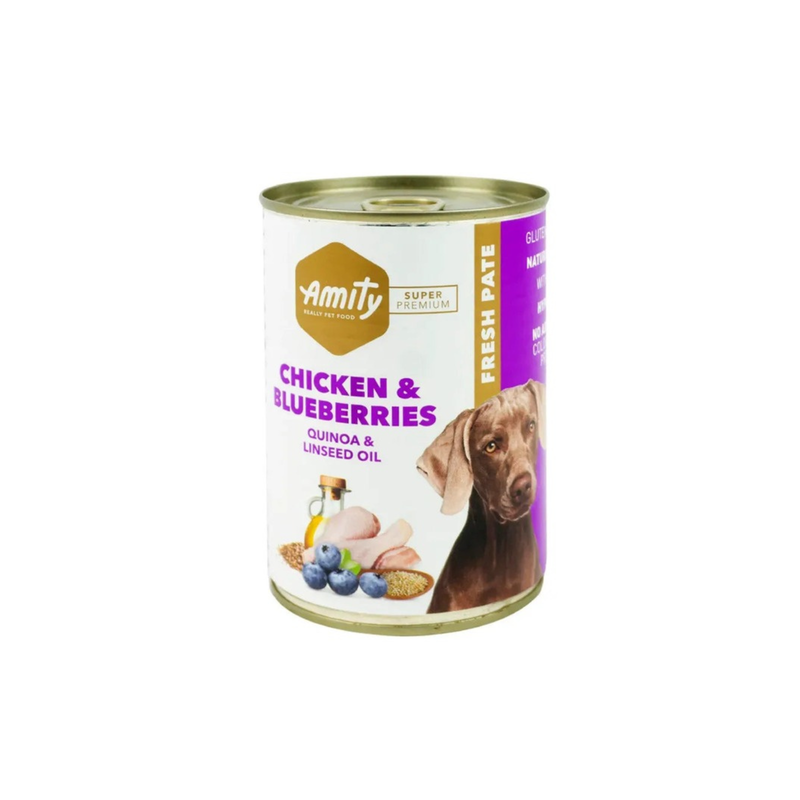 Amity Lata Pollo y Arándanos Perro