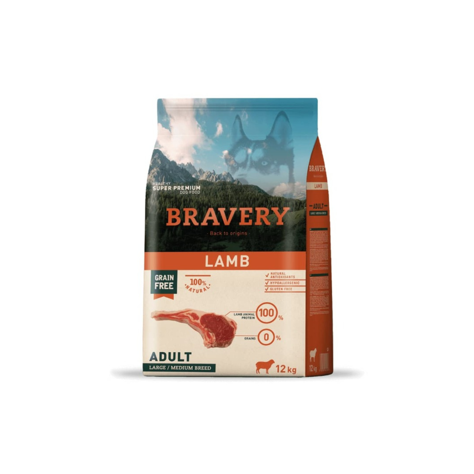 Bravery Perro Cordero Adulto Razas Mediana y Grandes