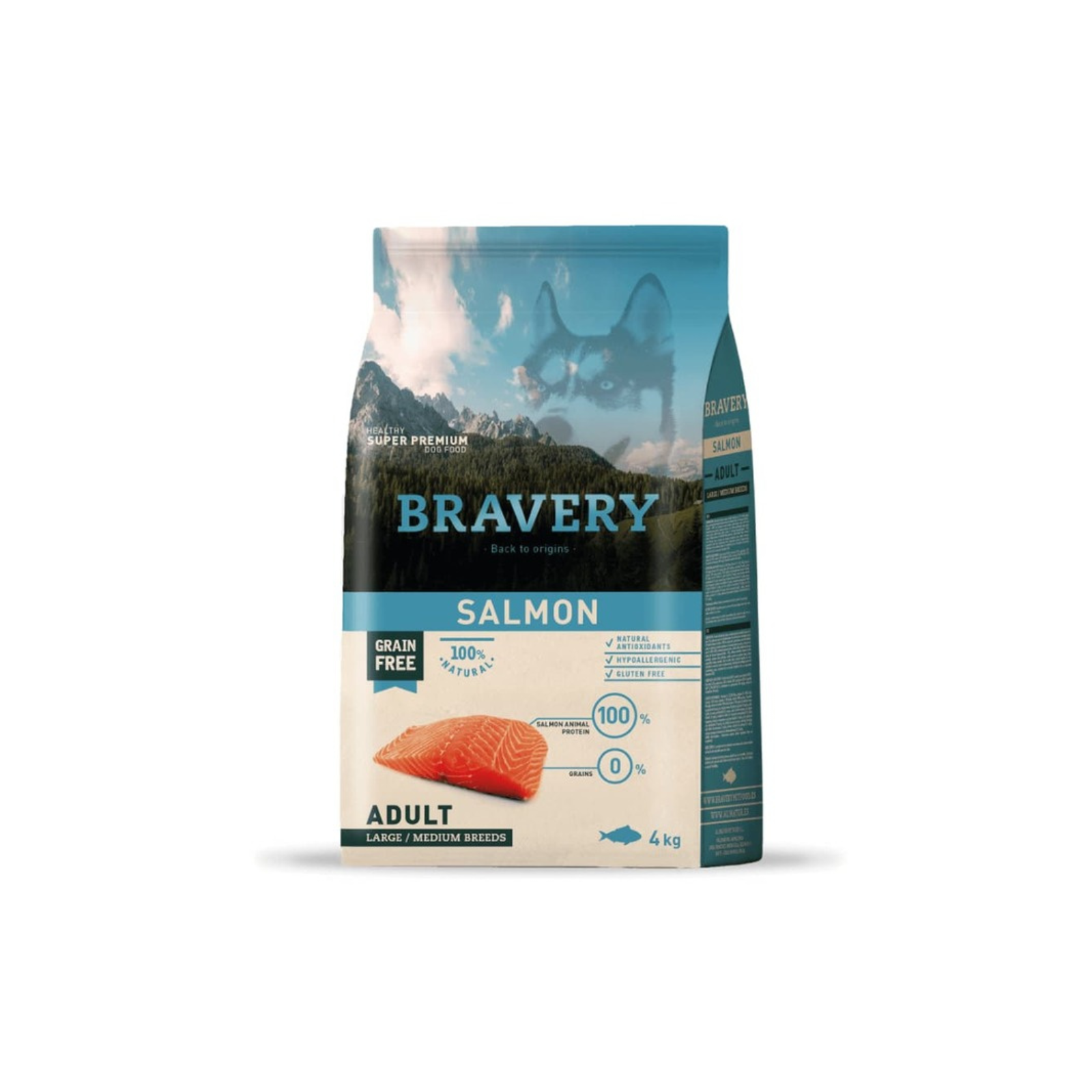 Bravery Perro Adulto Salmón Razas Mediana y Grandes