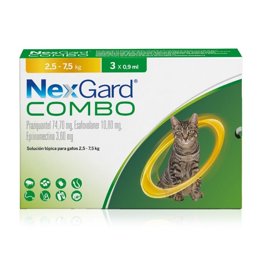 NexGard Combo Gatos 2.5 - 7.5 kg 3 Unidades - Furmyth