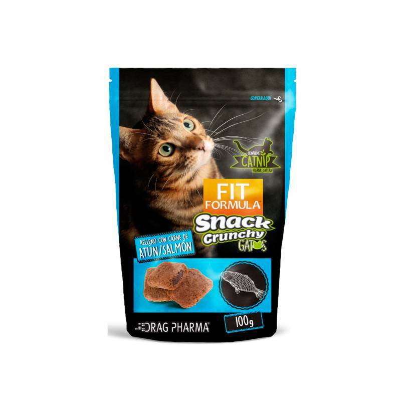 Fit Fórmula Snack Crunchy Relleno Atún Salmón con Catnip 100g