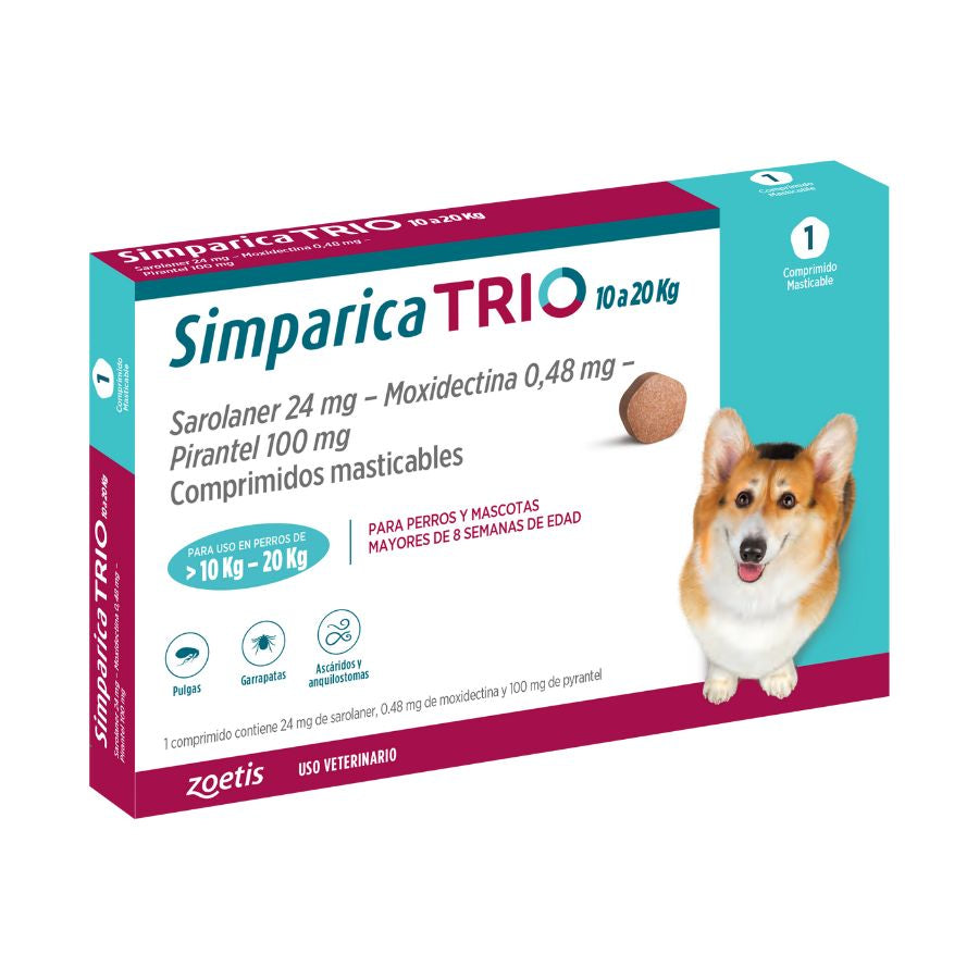 Simparica Trio 10 a 20 kg - Furmyth