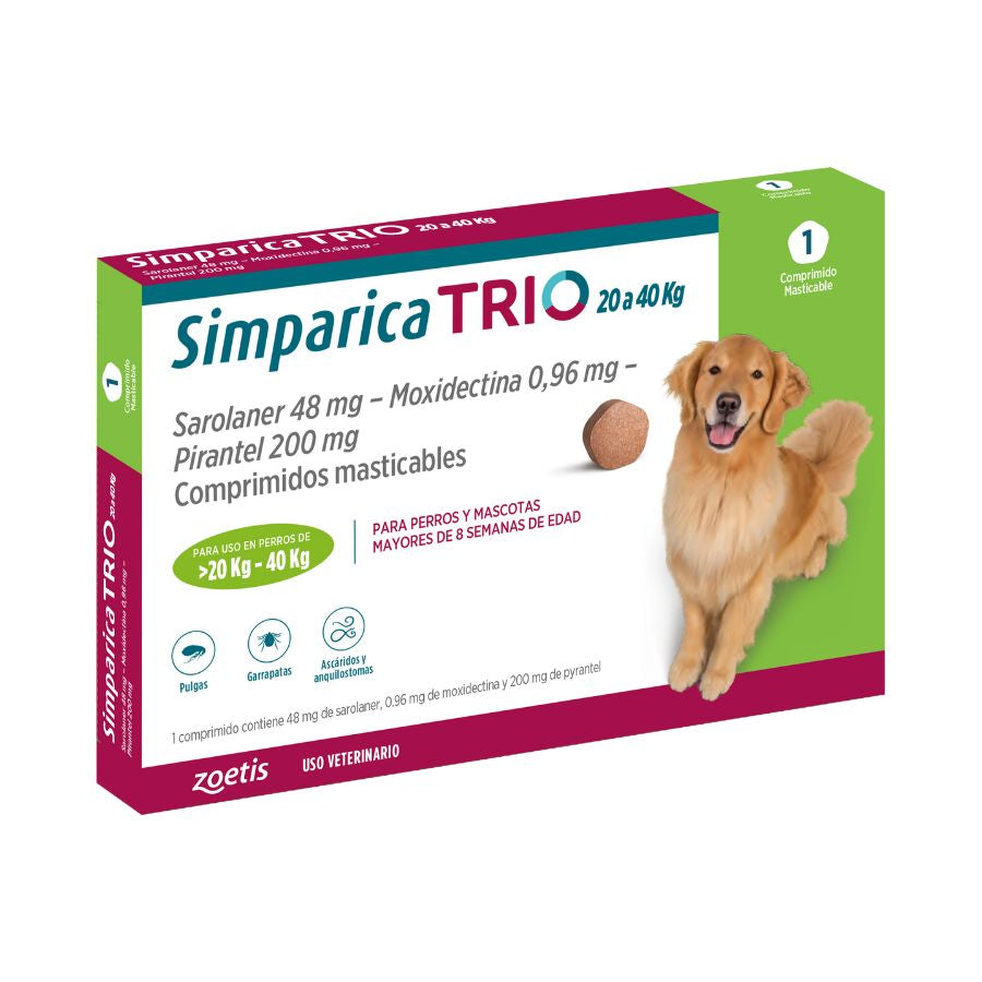 Simparica Trio 20 a 40 kg - Furmyth