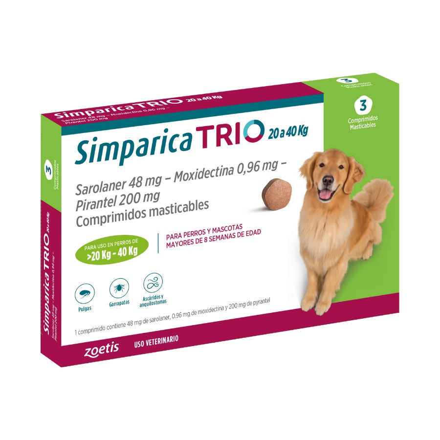 Simparica Trio 20 a 40 kg - Furmyth