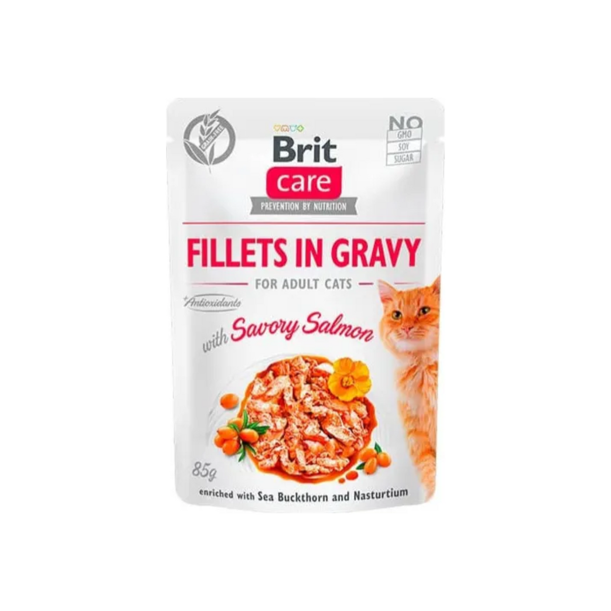 Brit Care Filetes de Salmón en Salsa para Gatos - alimento húmedo
