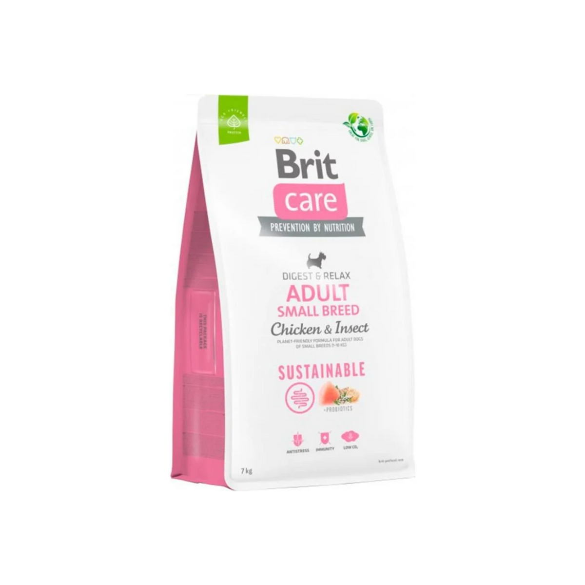 Brit Care Adult Small Breed Chicken & Insect, alimento seco con pollo y proteína de insecto para perros adultos de razas pequeñas, bolsa de 3 kg y 7 kg