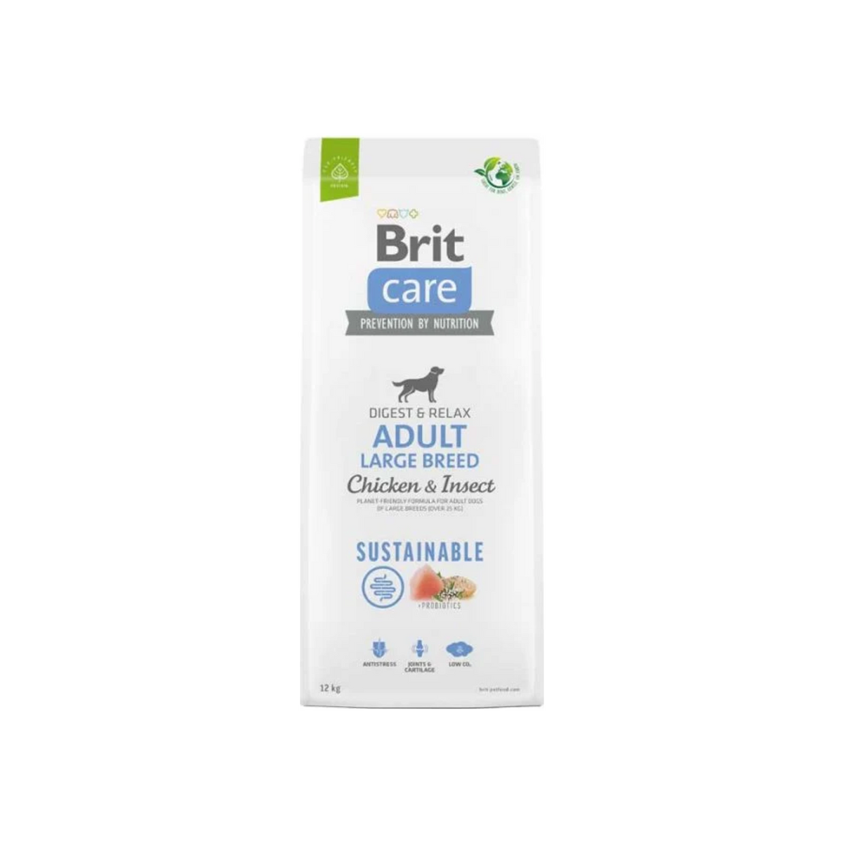 Brit Care Adult Large Breed Chicken & Insect, alimento seco con pollo y proteína de insecto para perros adultos de razas grandes, bolsa de 3 kg