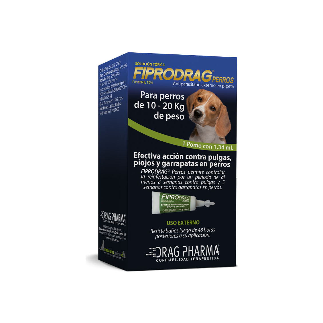 Fiprodrag® Perro 10-20 Kg Antiparasitario Externo