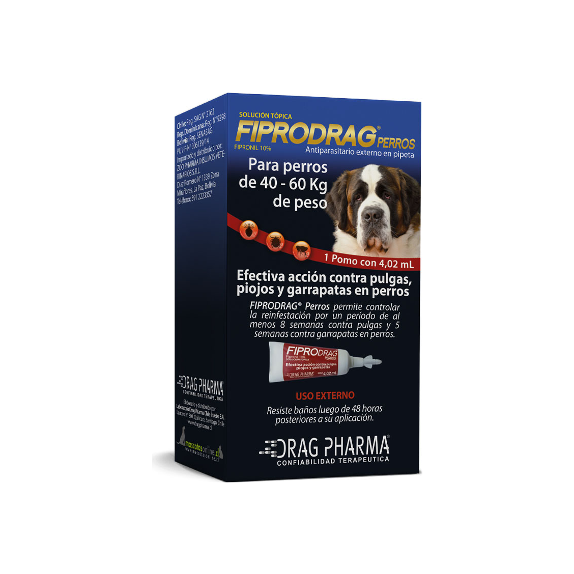 Fiprodrag® Perro más de 40 Kg Antiparasitario Externo