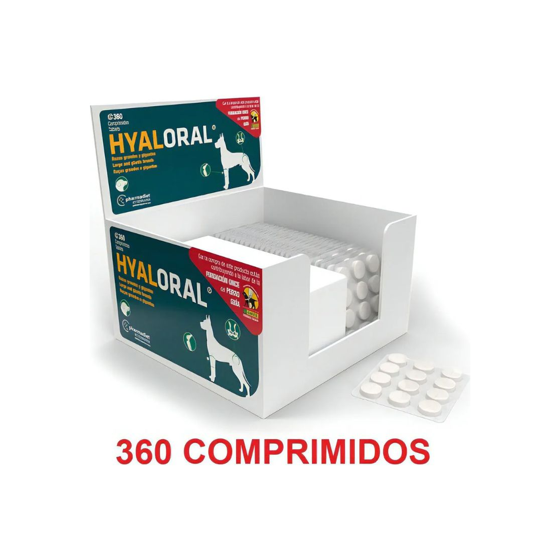 Hyaloral Razas Grandes y Gigantes 360 comprimidos Pharmadiet