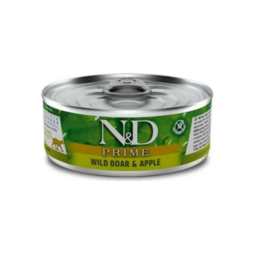 N&D Prime Lata Jabalí y Manzana para Gatos