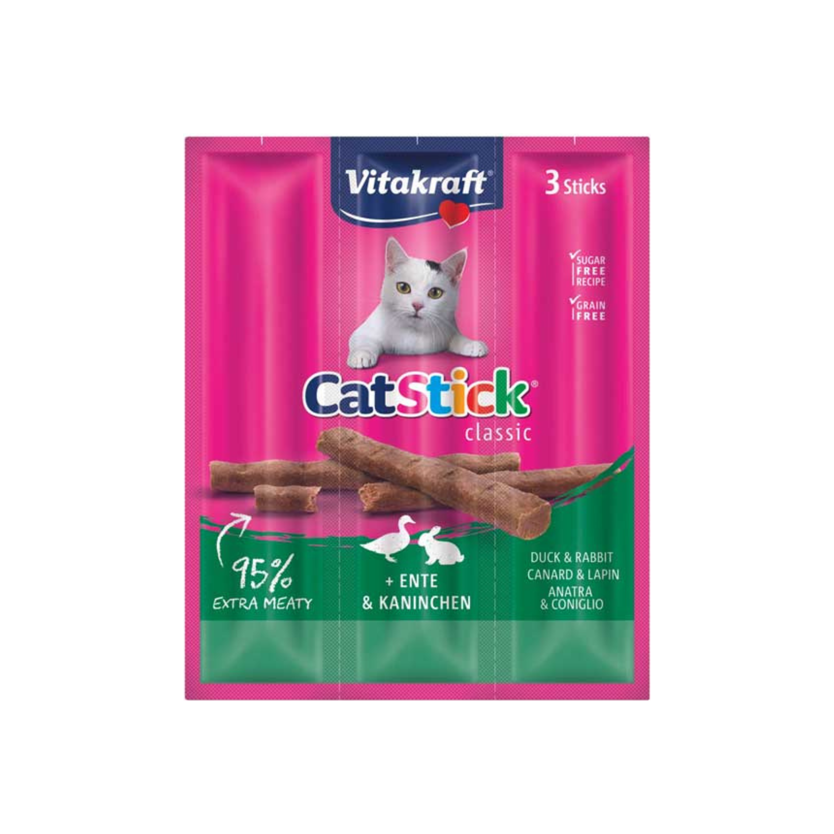Vitakraft Cat Stick Classic Conejo y Pato