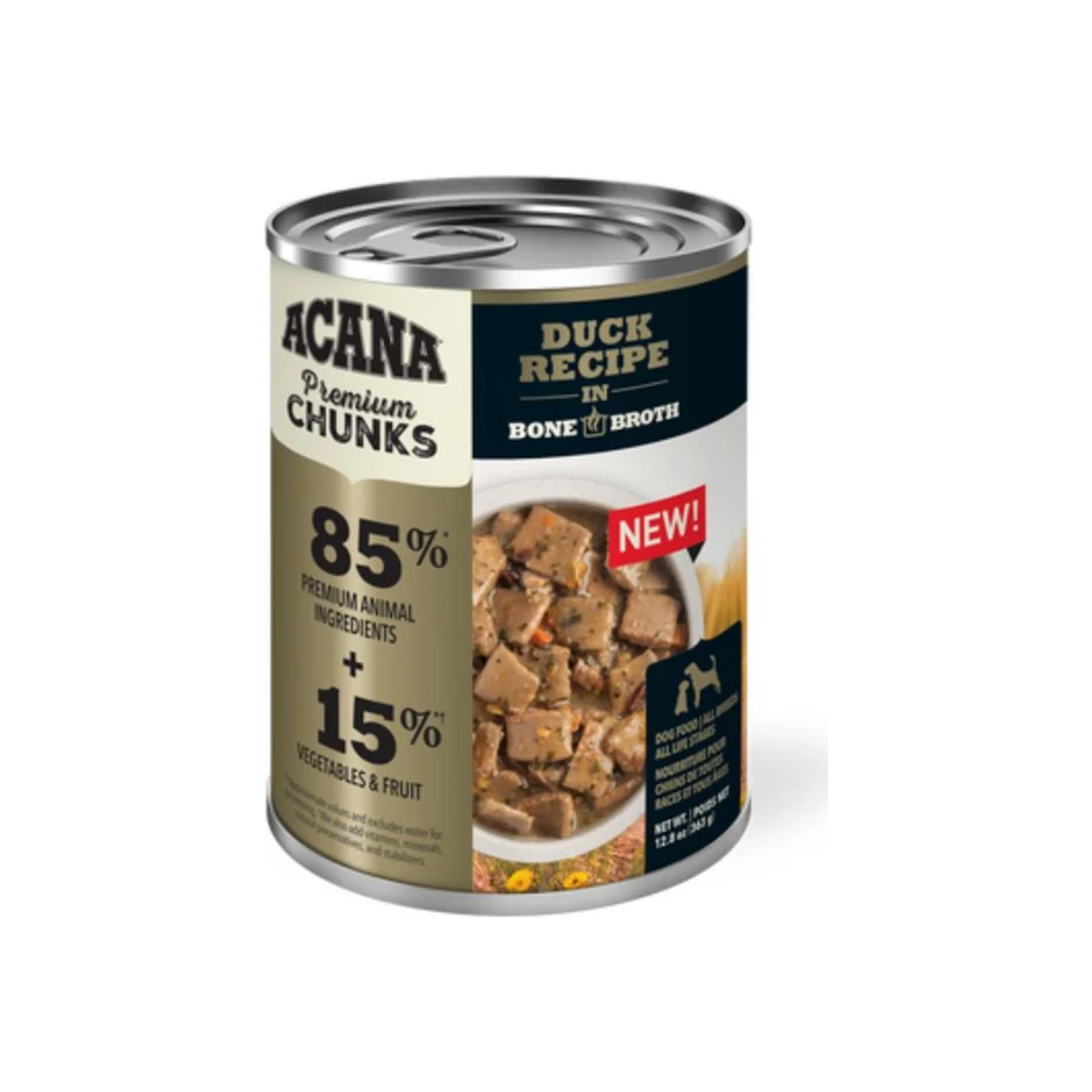Acana Chunks Duck lata de alimento húmedo para perros 363 g