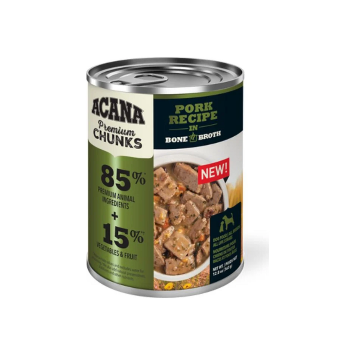 Acana Chunks Pork lata de alimento húmedo para perros 363 g
