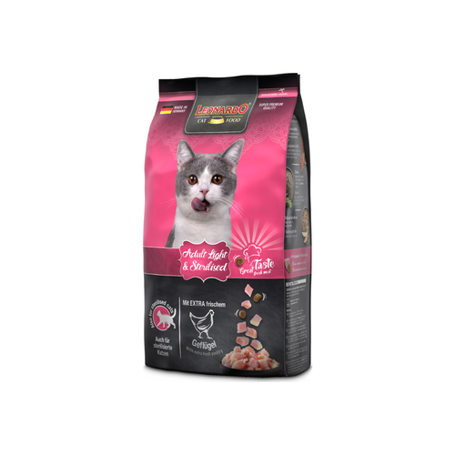 Alimento seco Leonardo Adult Light & Sterilised para gatos castrados, bolsa 1,8 kg