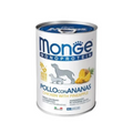 Lata de Monge Perro Pollo con Piña 400 g, paté monoproteico para perros adultos