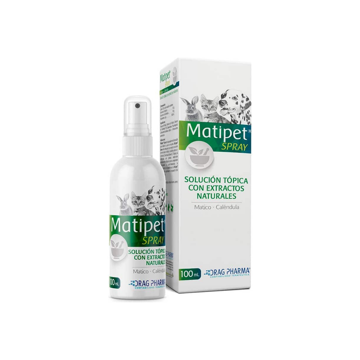 Matipet® Spray Natural Matico y Caléndula Perros y Gatos 100 mL