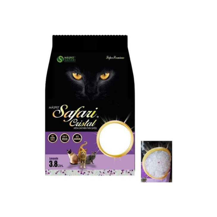 Arena Sanitaria Safari Cristal Sílice 3.8 L