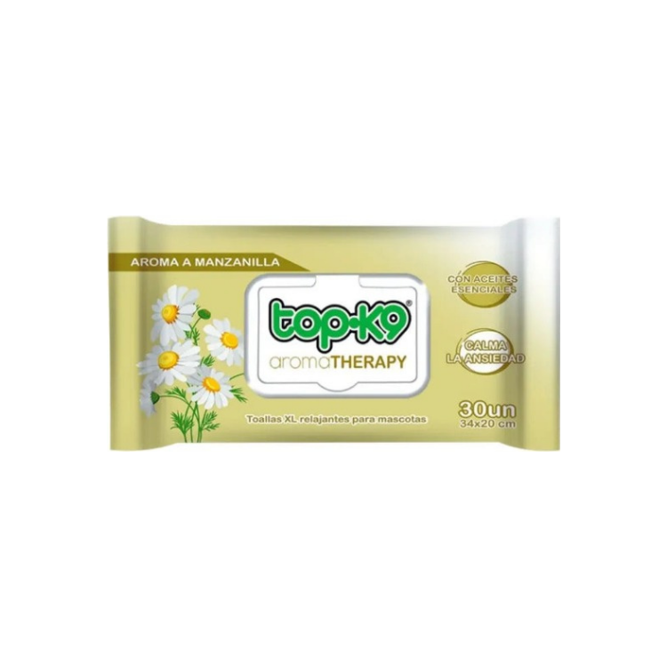 Toallitas Húmedas Top K9 Relajantes Manzanilla 30un