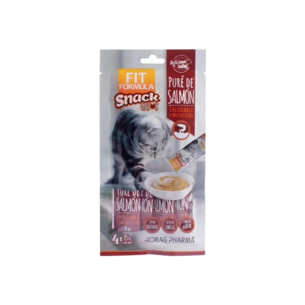 Fit Formula Gato Snack Puré de Salmón 4x15g