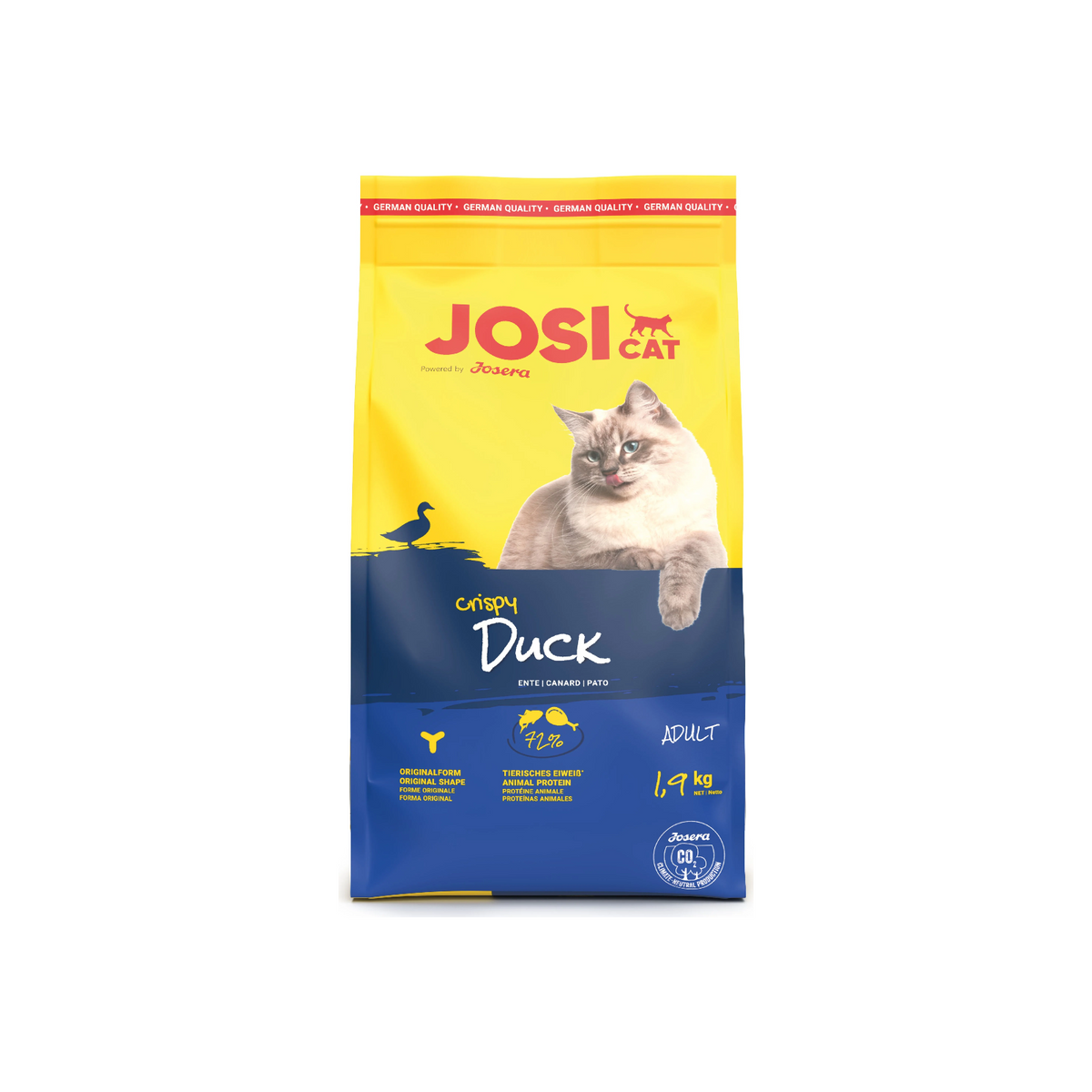 Josera Josicat Crispy Duck alimento seco de pato para gatos