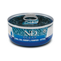 N&D Ocean Lata Atún, Bacalao, Camarón y Calabaza para Gatitos - alimento Farmina N&D