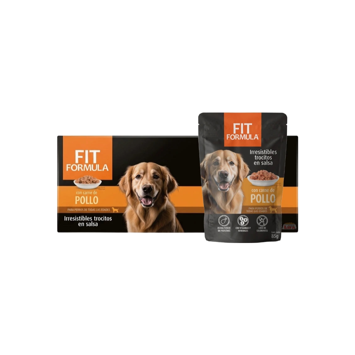 Caja Sachet Fit Perro Pollo 24x85g