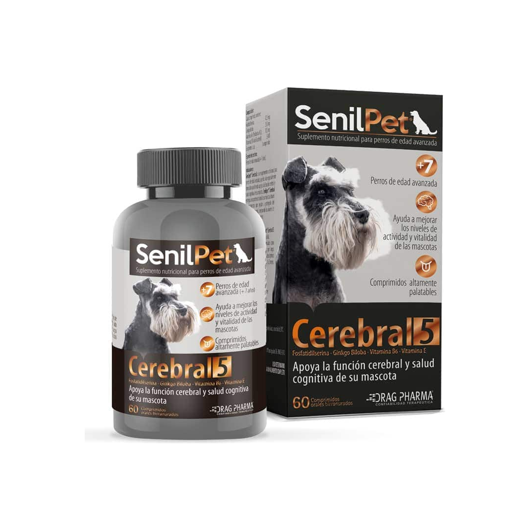 Senilpet Cerebral 5 Suplemento Cognitivo Perros 60 comprimidos