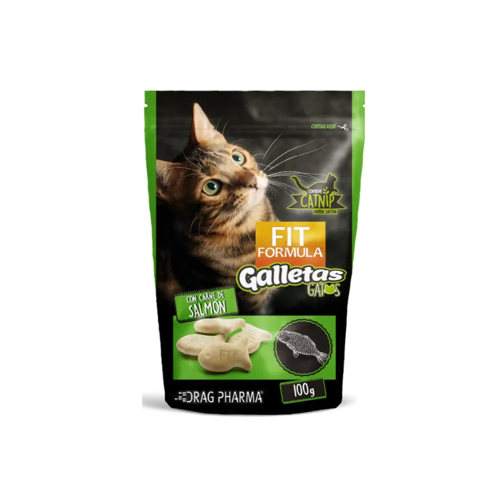 Fit Fórmula Galletas Salmón con Catnip 100g