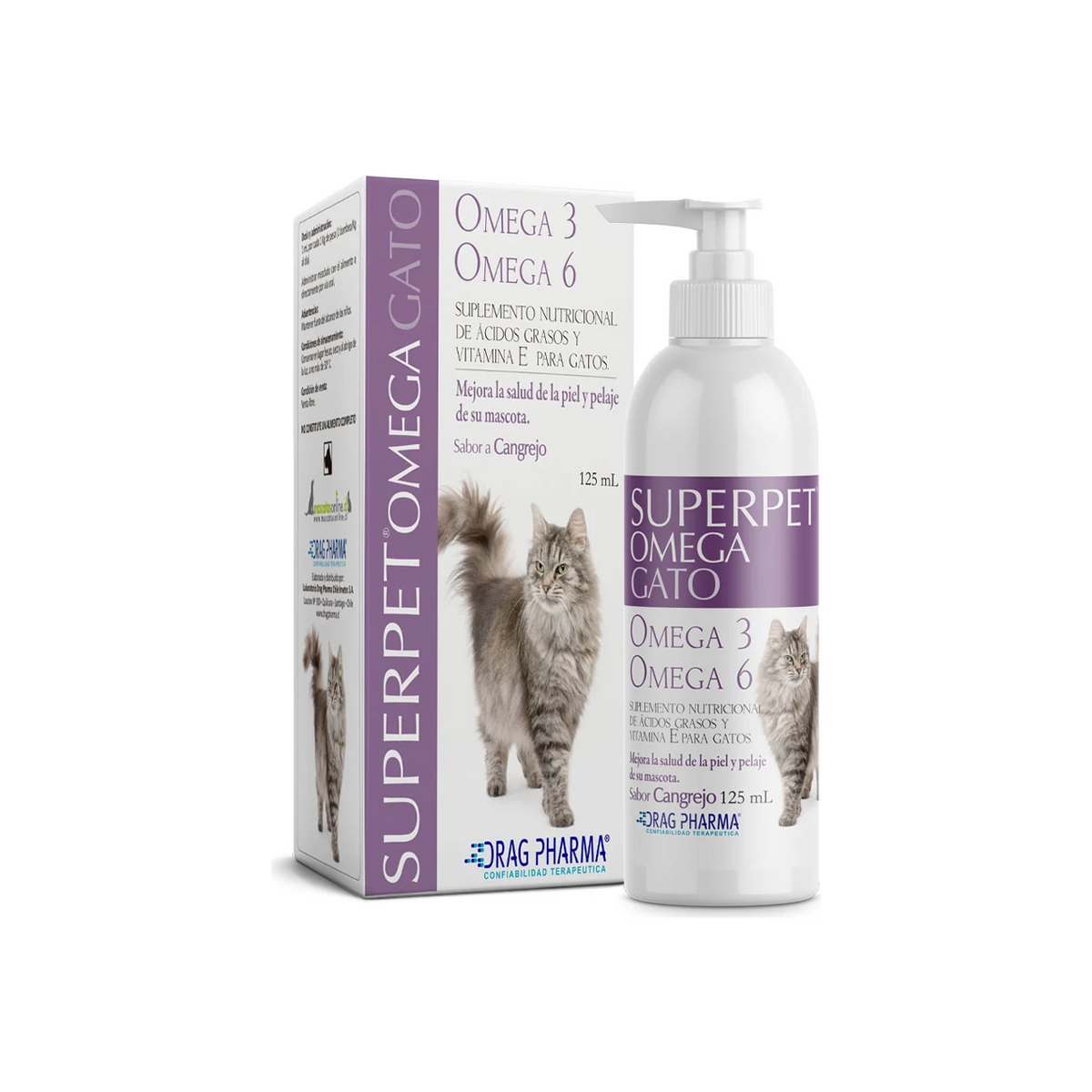 Superpet Omega Gato Suplemento Ácidos Grasos y Vitamina E 125 mL