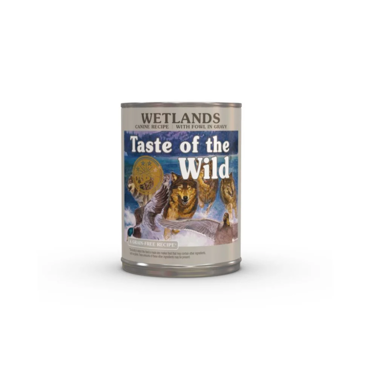 Taste of the Wild lata Wetlands Pato alimento húmedo grain-free para perros