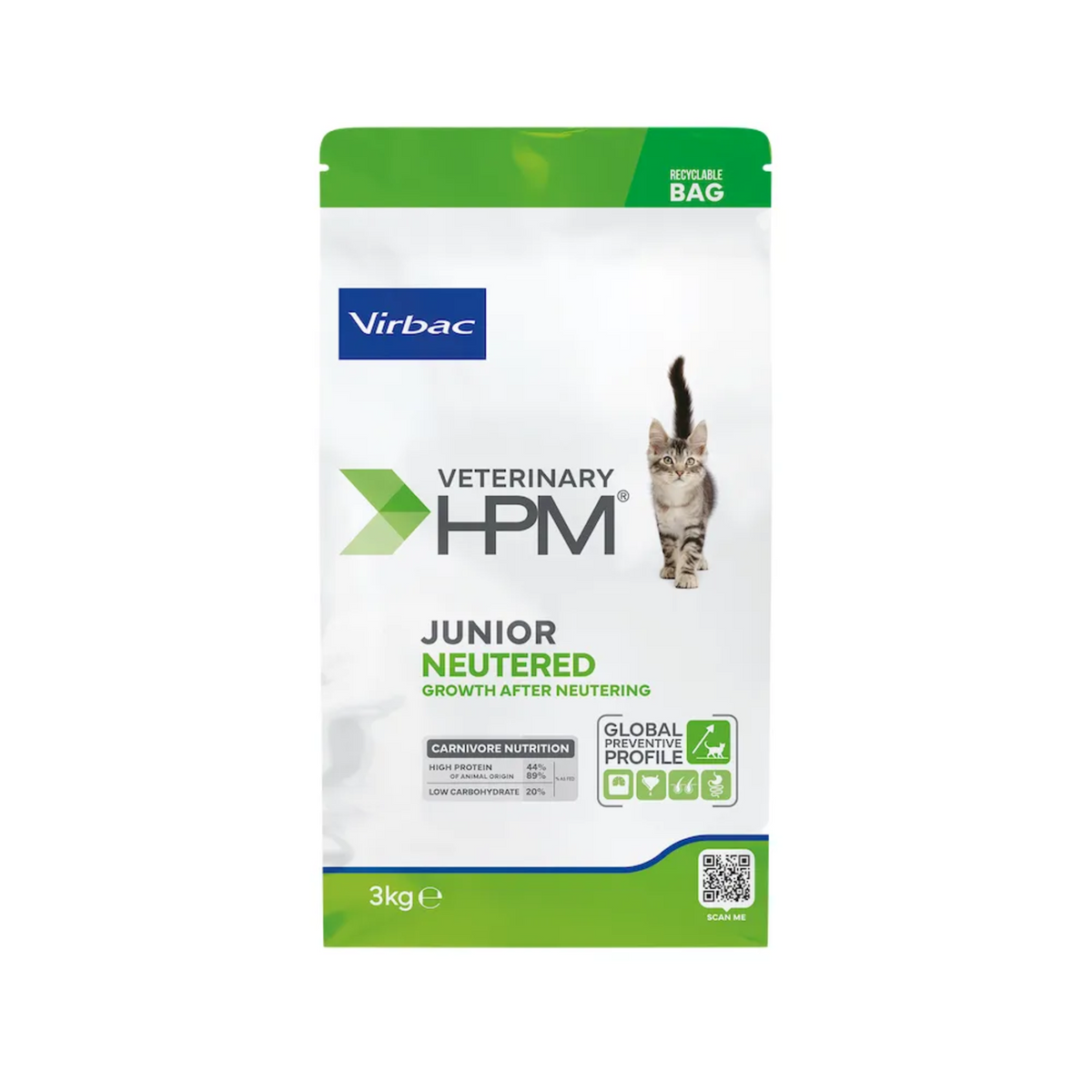 Virbac HPM Junior Neutered para gatos jóvenes esterilizados 3 kg