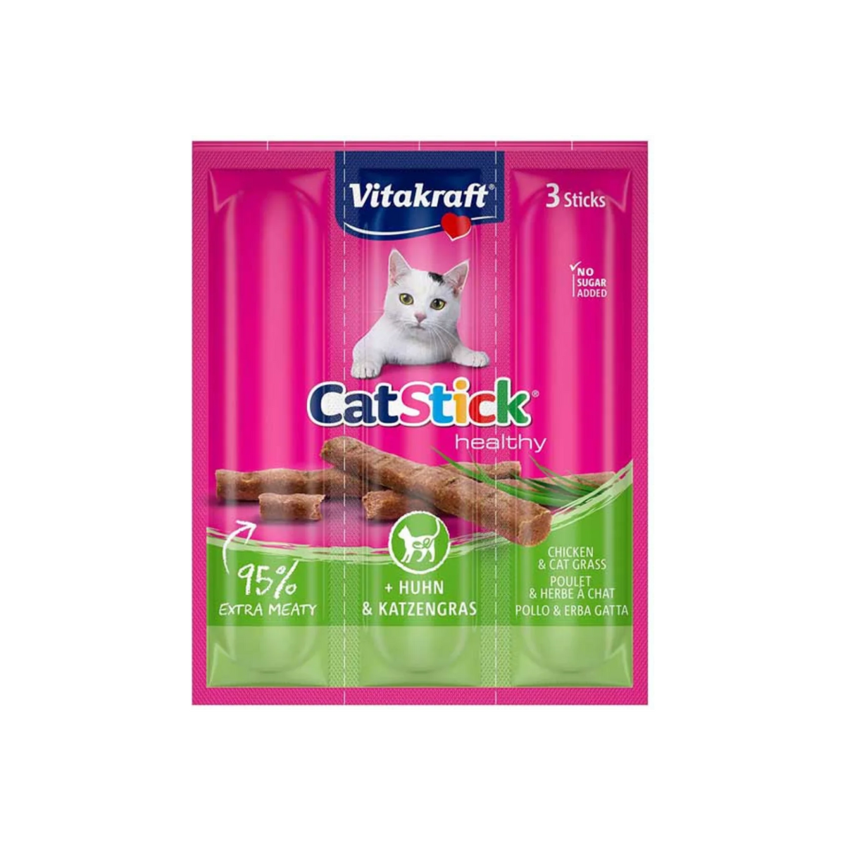 Vitakraft Cat Stick Classic Pollo y Hierba Gatera