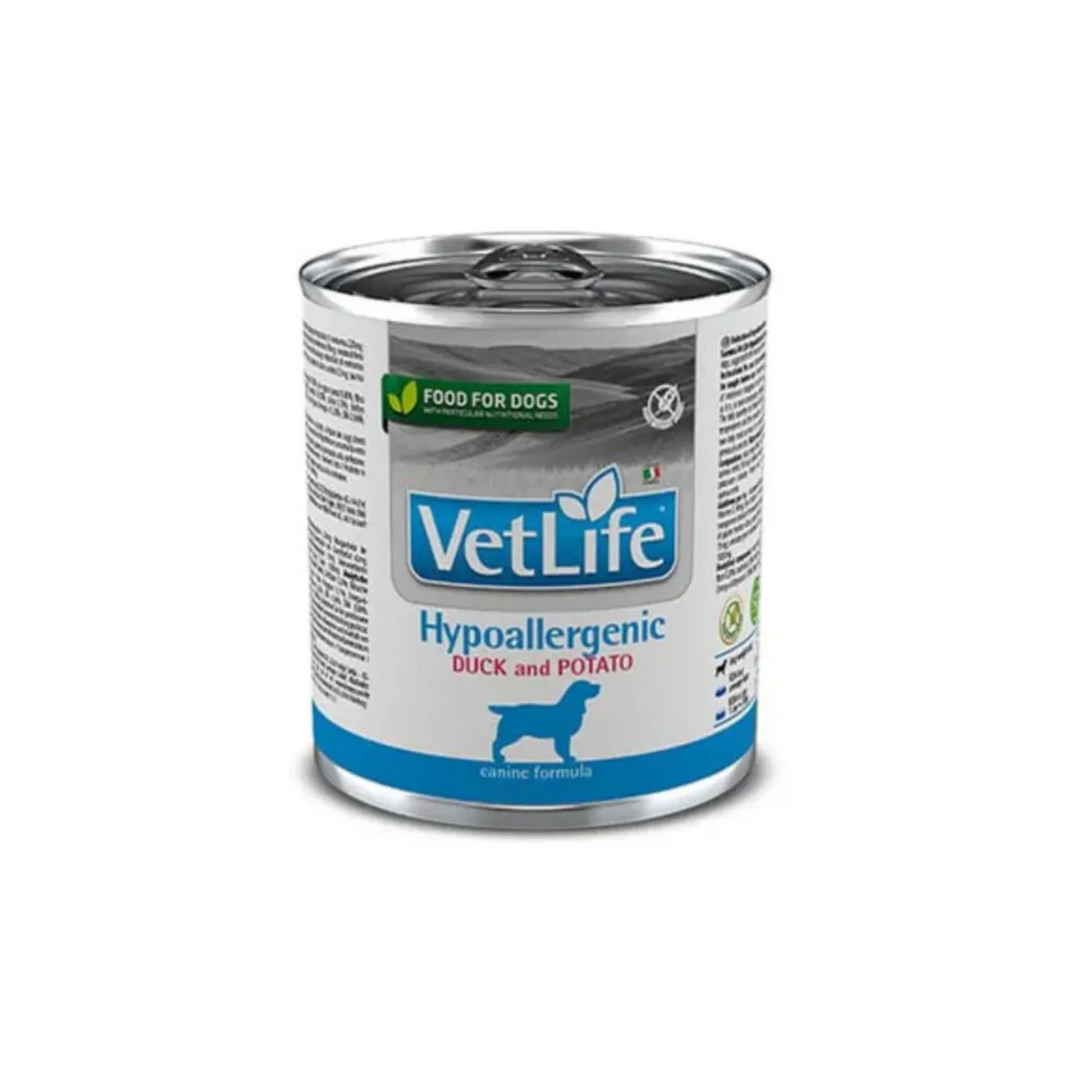 Vet Life Lata Hypoallergenic Pato para perros 300 g, alimento húmedo clínico