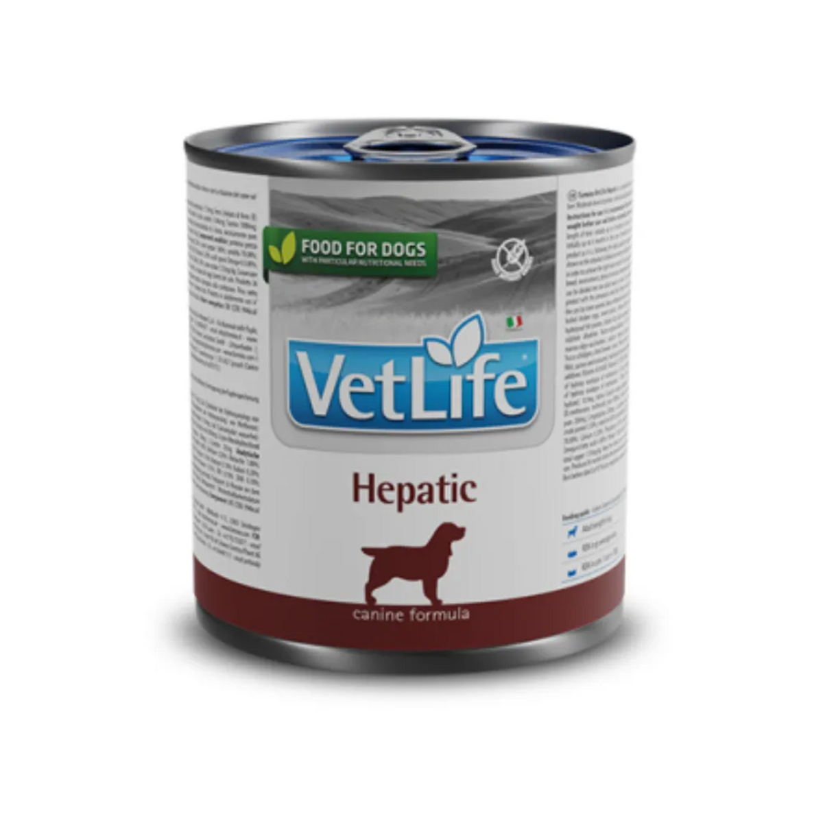 Vet Life Lata Hepatic para perros 300 g, alimento húmedo clínico