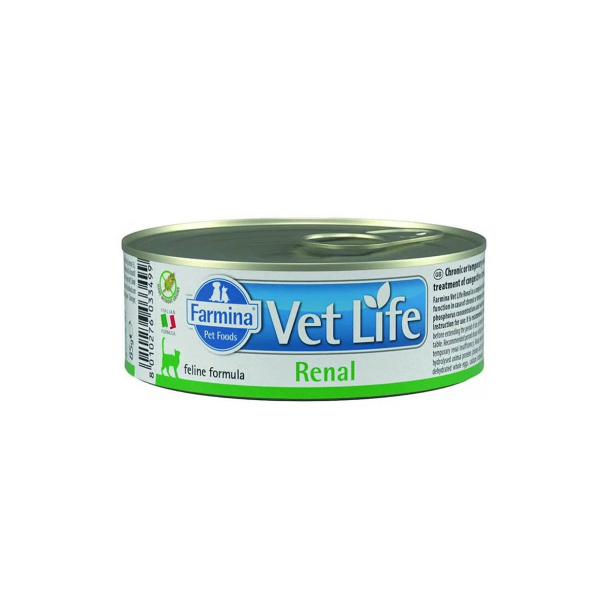 Vet Life Lata Renal para gatos 85 g, alimento húmedo clínico
